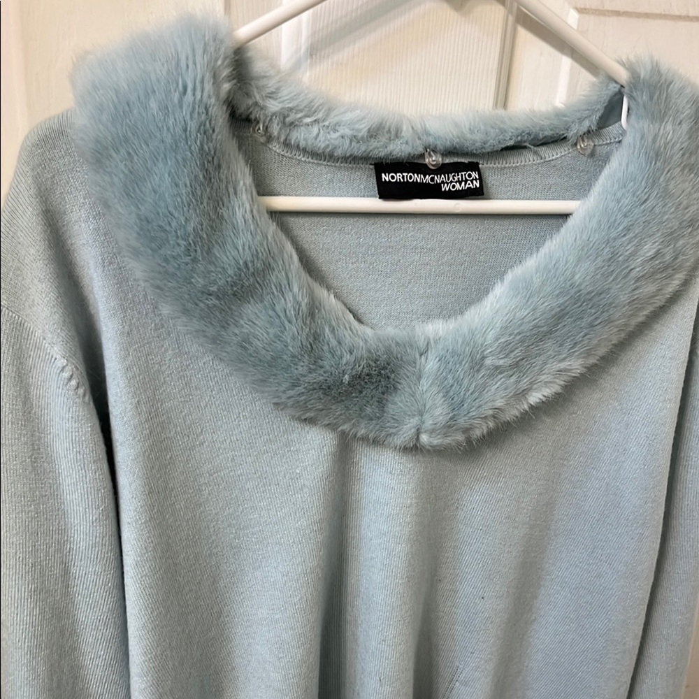 Norton McNaughton Women's Light Blue Sweater